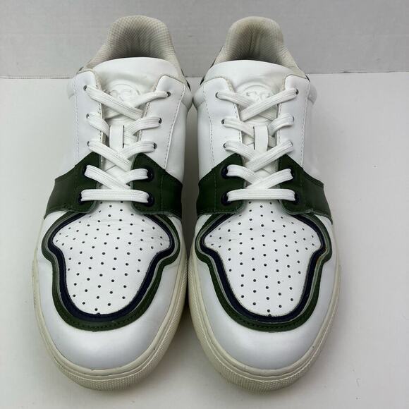 G/Fore Competition Disruptor Stripe White Olive Golf Shoes Leather Spikeless 11 - Picture 4 of 16
